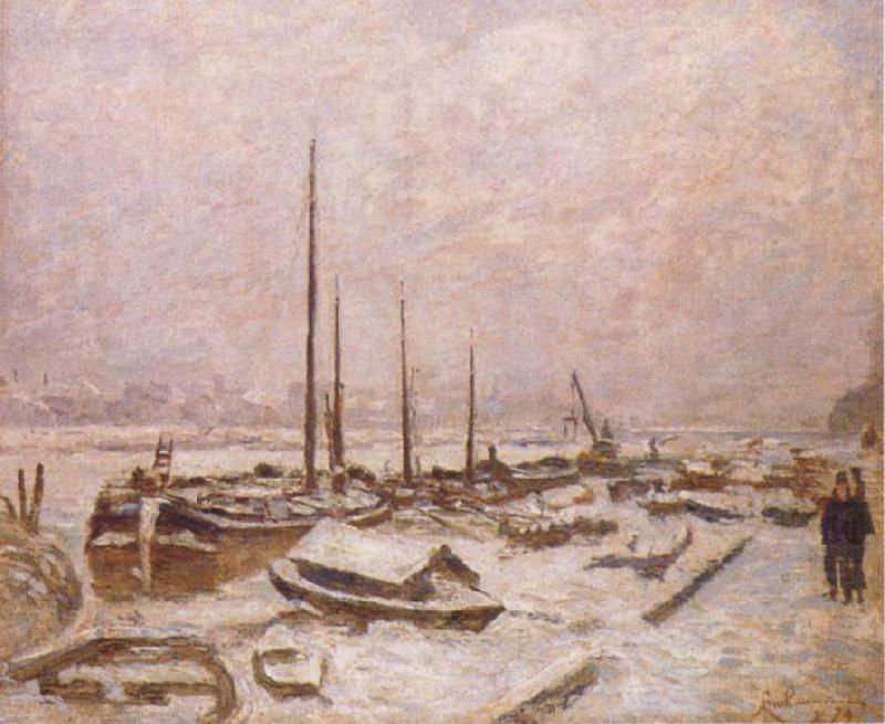 Armand guillaumin The Seine in Winter china oil painting image